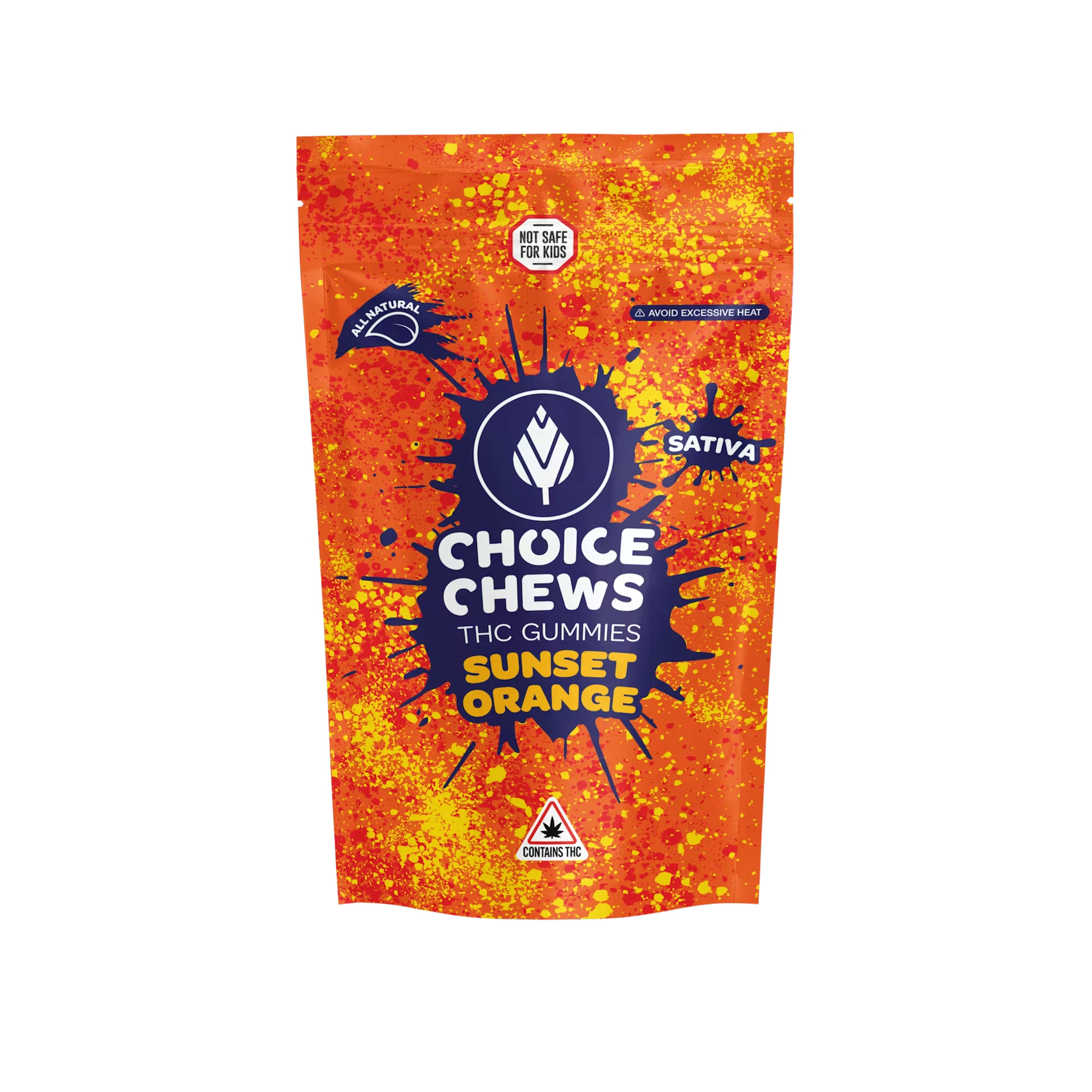 Sunset Orange (S) | Choice Chews | 100mg 20pk Gummies