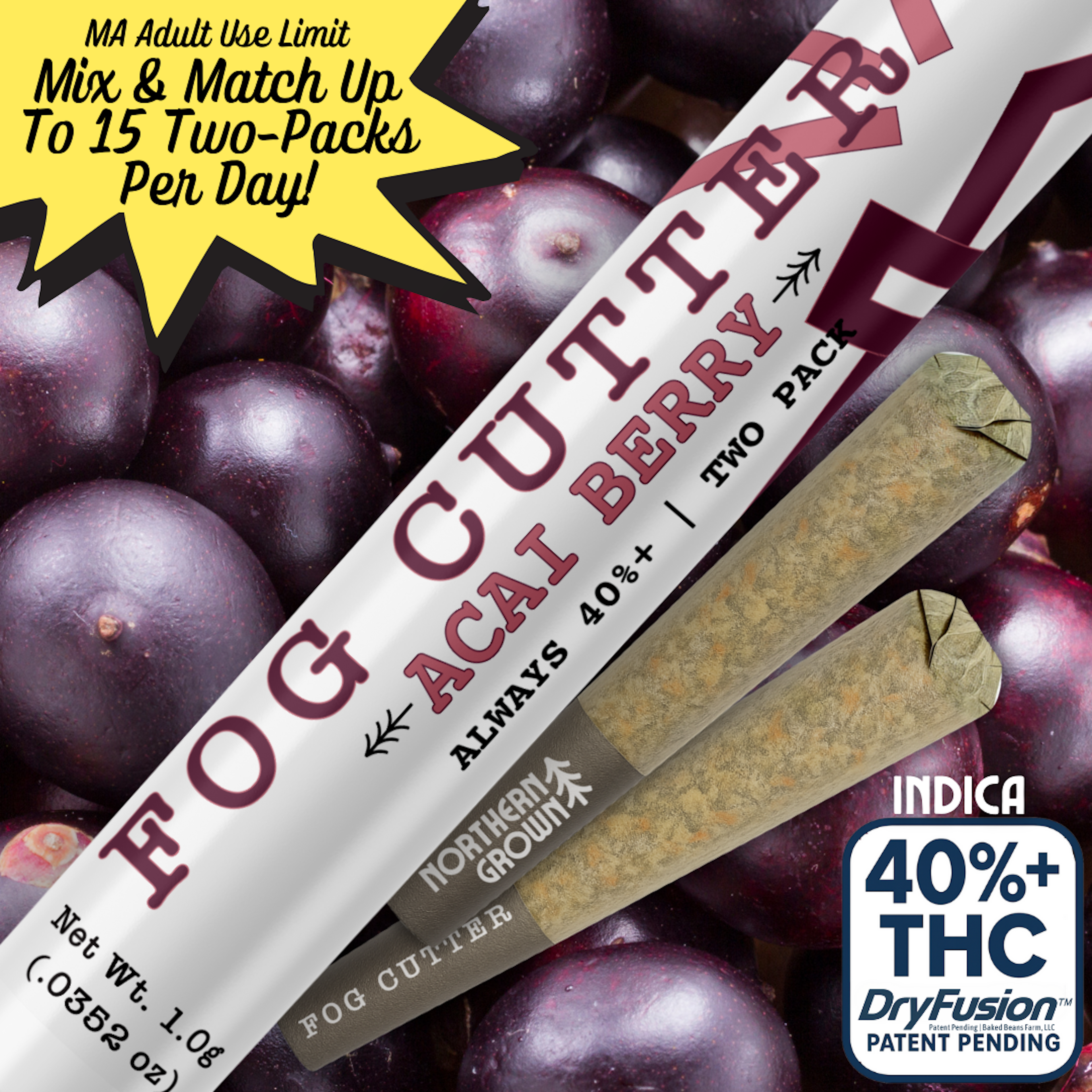 Acai Berry (I) | Fog Cutter | 0.5g 2pk Infused Pre-Rolls
