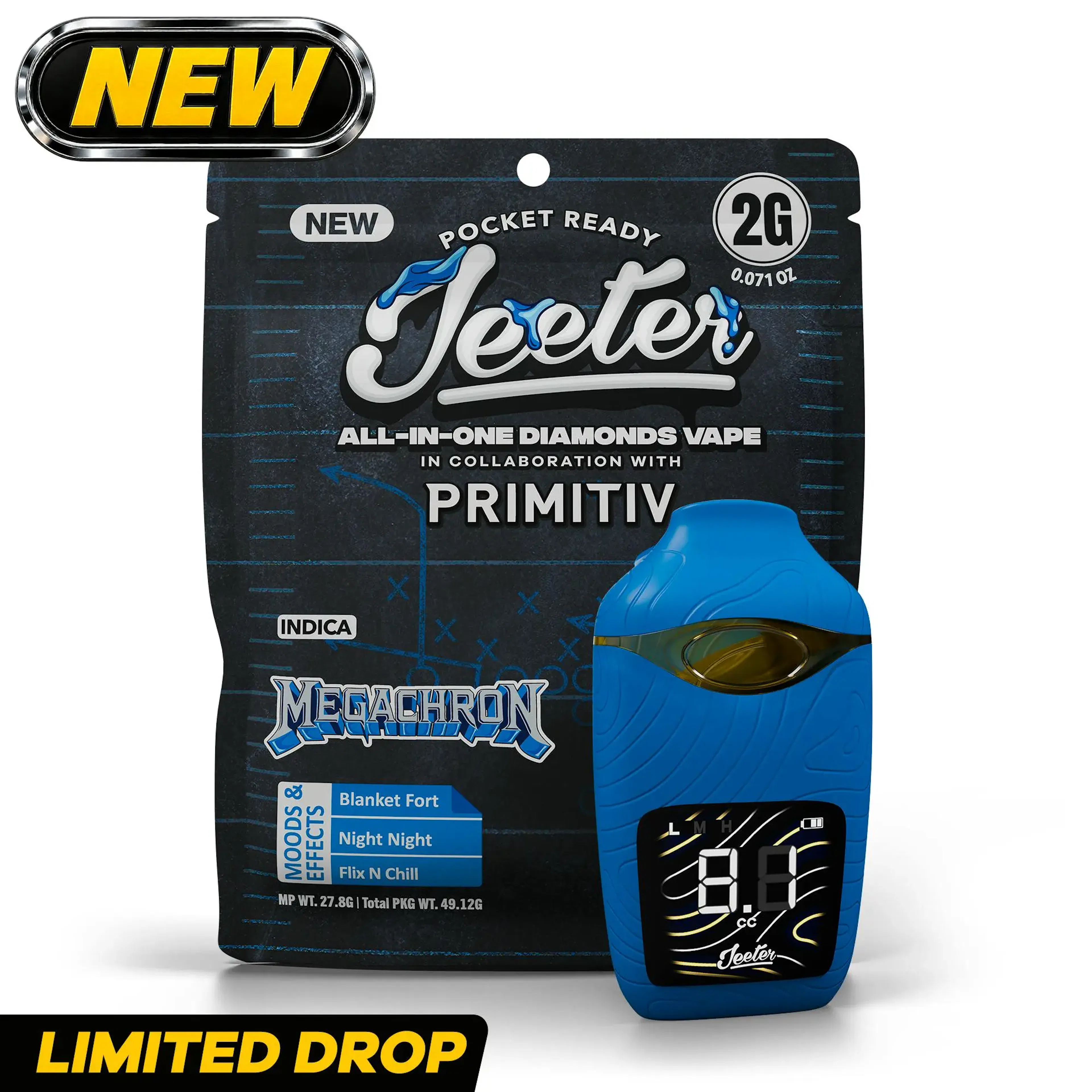 *LIMITED EDITION* Primitiv Megachron (I) | Jeeter XL | 2g Disposable Liquid Diamond Cartridge